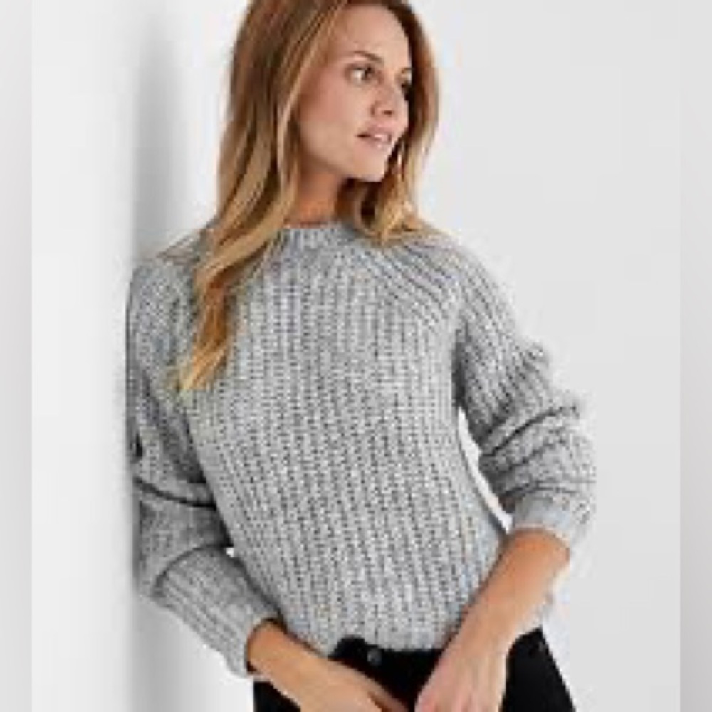 A New Day Gray Chunky Ribbed Knit Sweater Size L